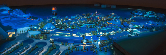 Planned Disney Springs Layout at Nighttime, Anticipated Completion 2016
